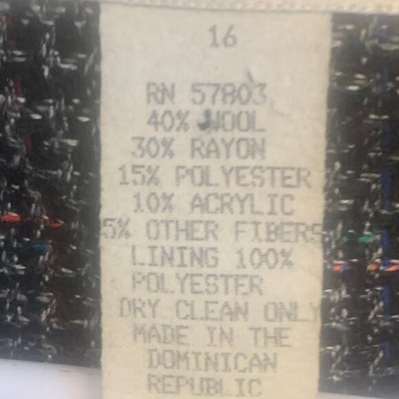 Vintage Norton McNaughton Blazer 16 Gray Wool Double Breasted  Dark Academia - Picture 7 of 8